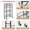 4-Tier Narrow Rolling Cart,with Pull-Out Iron Basket, Sturdy Slim Storage Cabinet Iron and Wood Combination,Ideal for Kitchen